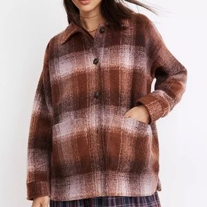 Madewell Brushed Plaid Shirt Jacket